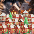 24 Adventskalenderdozen Rood-Wit met Peperkoekhuisontwerp voor Geschenken 0