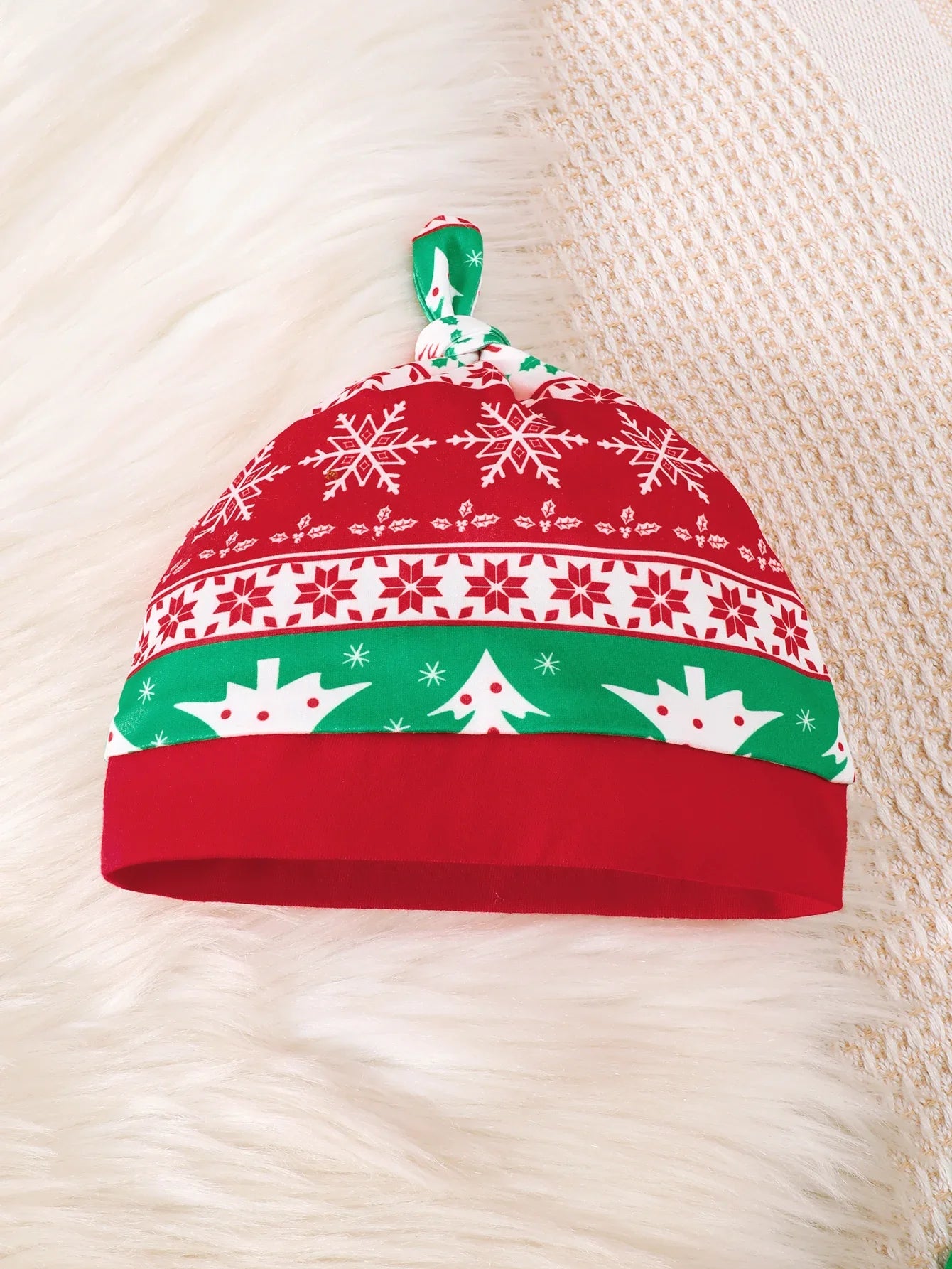 3-delige Kerstset voor Baby Jongens met Bedrukte Bodysuit, Broek en Hoed 2