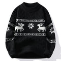 Dikke Heren Trui met Hertenmotief voor de Winter, Comfortabele Casual Sweater 1