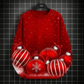 Kerst Sweatshirt voor Heren met 3D Grafische Print, Ronde Hals, Casual Stijl 3