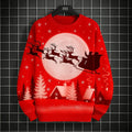 Kerst Sweatshirt voor Heren met 3D Grafische Print, Ronde Hals, Casual Stijl 4
