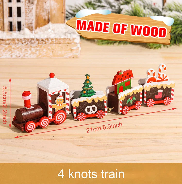 Kerst trein decoratie voor huis - houten en plastic opties 23