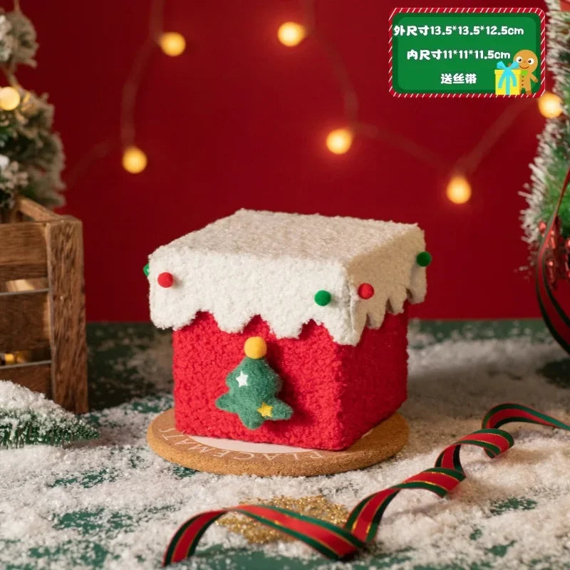 Kerstcadeaudoos in appelvorm van stevig karton 8