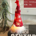 Kerstdecoratie - Gezichtsloze pop met LED-licht en pluche afwerking 12