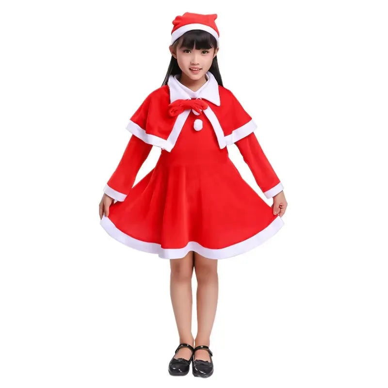 Kerstkostuum voor Kinderen - Rood Cosplayset voor Jongens en Meisjes, Verschillende Maten 4