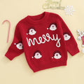 Kersttrui voor Peuters met Kerstman Borduursel en Lange Mouwen, Comfortabel en Feestelijk 1