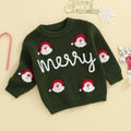 Kersttrui voor Peuters met Kerstman Borduursel en Lange Mouwen, Comfortabel en Feestelijk 3