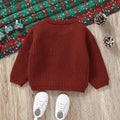 Kersttrui voor baby's met lange mouwen en schattige cartoonprint, warm en comfortabel 1