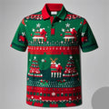 Poloshirt met 3D Kerstman voor mannen, vrolijk kerstfeest 10