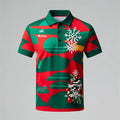 Poloshirt met 3D Kerstman voor mannen, vrolijk kerstfeest 12