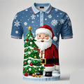 Poloshirt met 3D Kerstman voor mannen, vrolijk kerstfeest 4