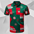 Poloshirt met 3D Kerstman voor mannen, vrolijk kerstfeest 7