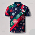 Poloshirt met 3D kerstman print voor mannen 11