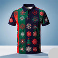 Poloshirt met 3D kerstman print voor mannen 4