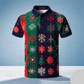 Poloshirt met 3D kerstman print voor mannen 6