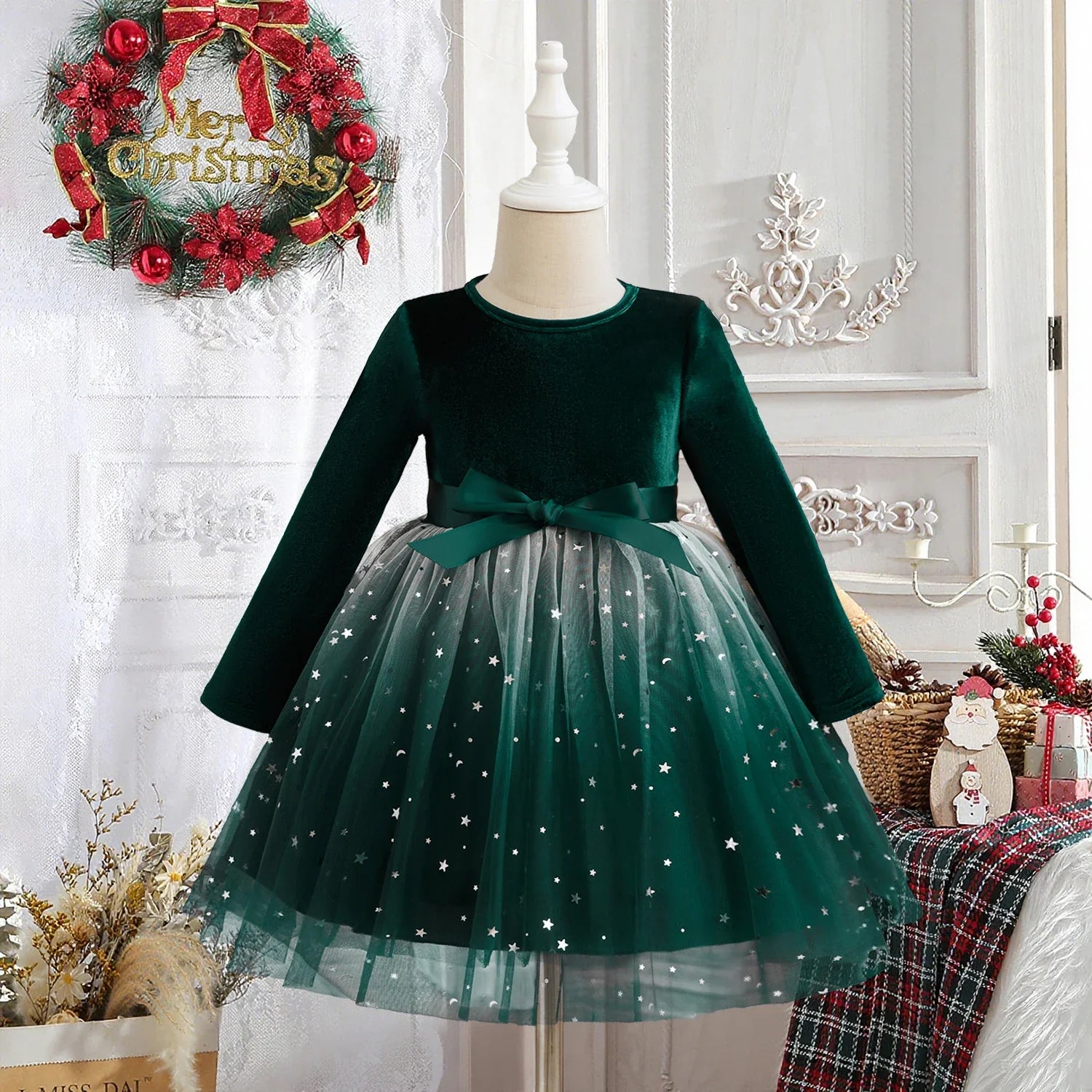 Rode Glitterjurk voor Meisjes met Pailletten - Feestelijke Baljurk 2-10 Jaar 6