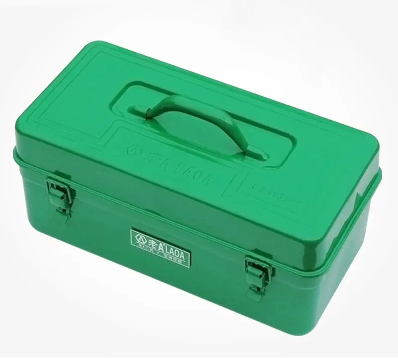 Stevige Metalen Gereedschapskist voor Auto en Huis, 50x25x25 cm, Zwart 0