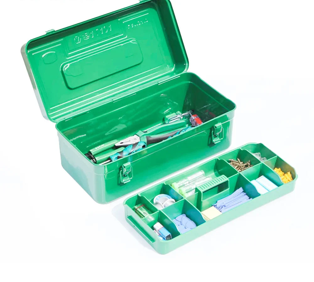 Stevige Metalen Gereedschapskist voor Auto en Huis, 50x25x25 cm, Zwart 1