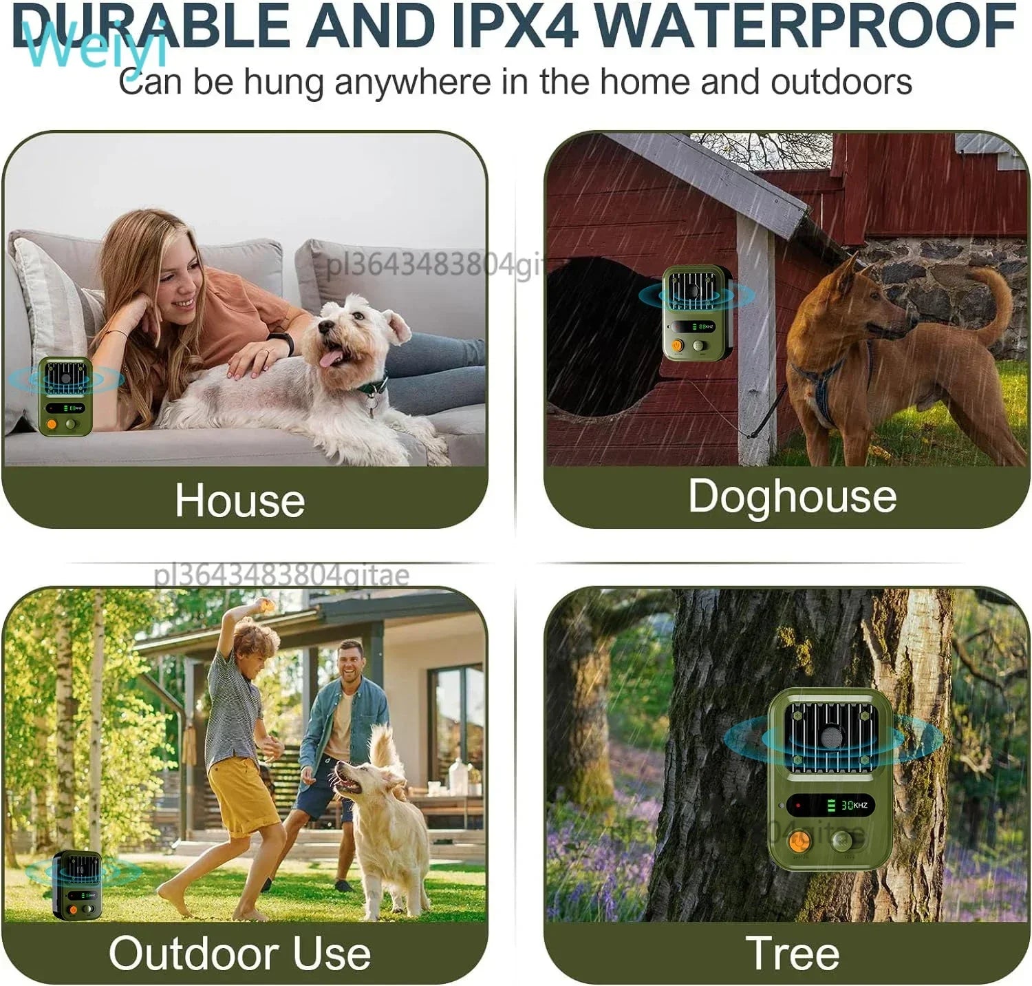 Ultrasoon Blafstopapparaat voor Honden met Automatische Geluidsdetectie, Veilig en Gebruiksvriendelijk 1