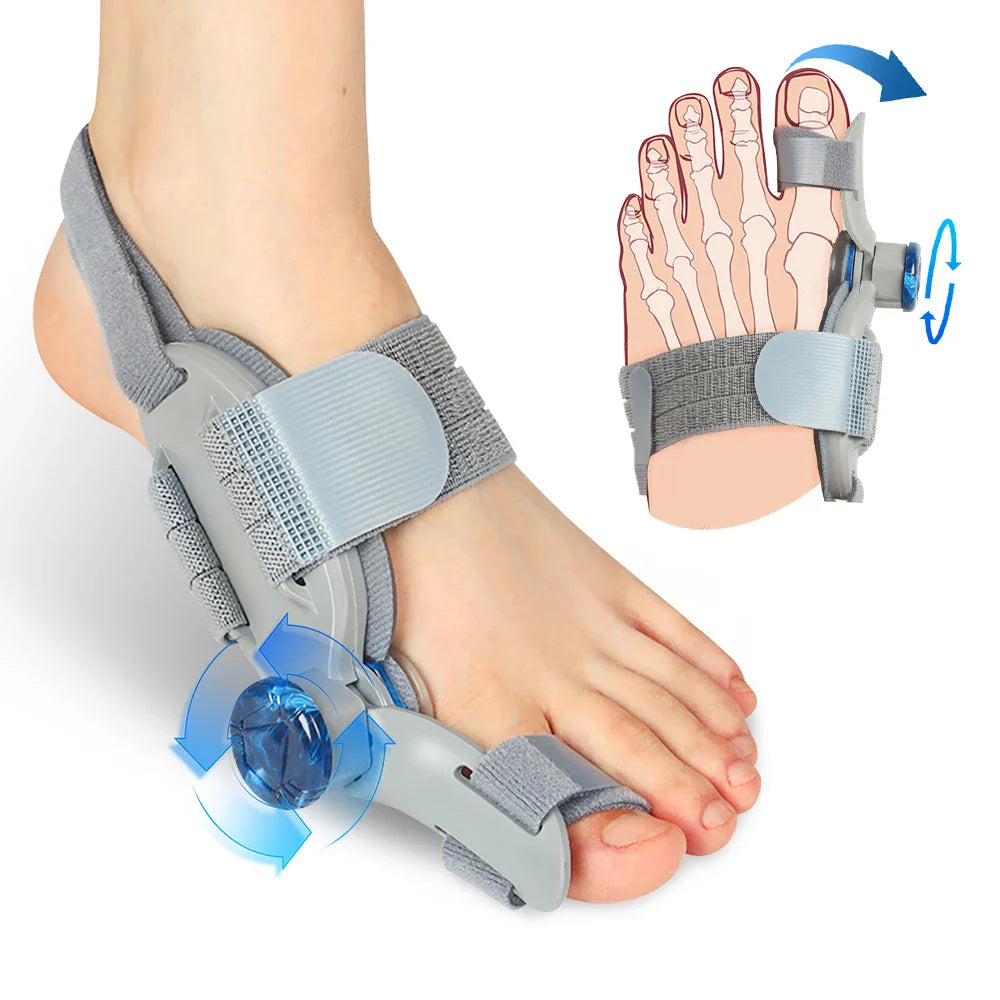Unisex-Bunion-Schiene zur schmerzfreien Zehenkorrektur, verstellbar, grau 1