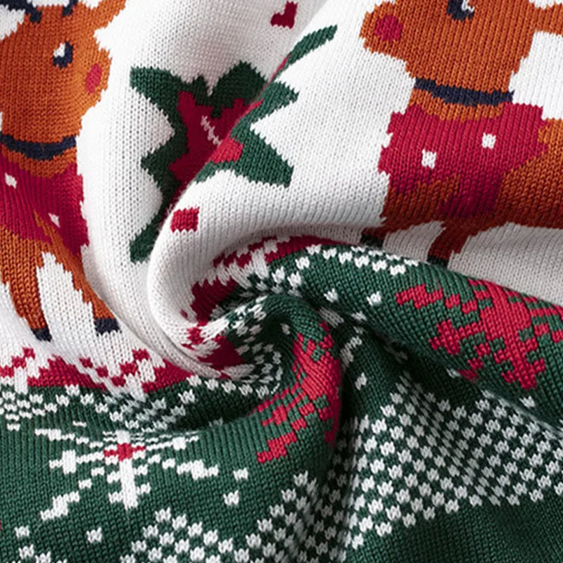 Warme Gebreide Kersttrui voor Kinderen met Hertenprint, Unisex, Maten 2-6 Jaar 4