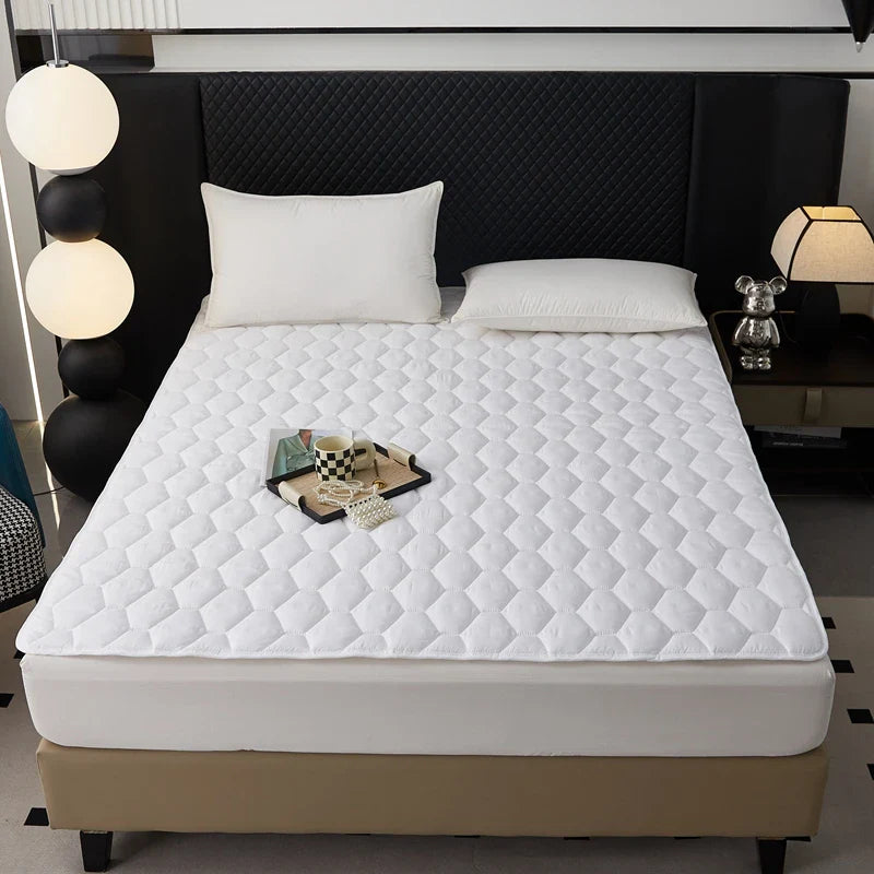 Wasserdichter Matratzenschoner für Einzel- und Doppelbetten, atmungsaktiv und gesteppte Oberfläche 8