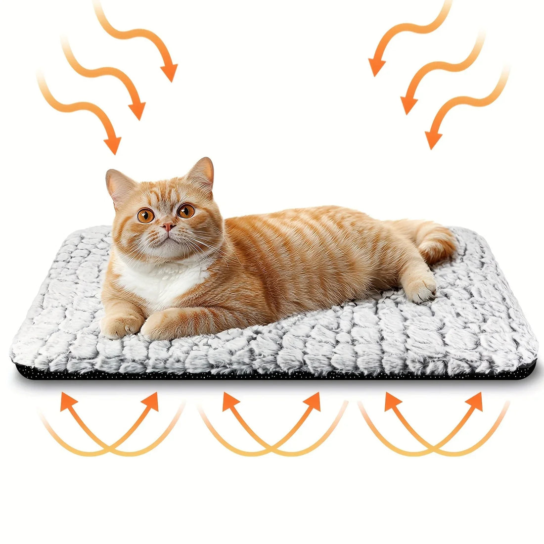 Zelfverwarmend kattenbed voor binnen en buiten, wasbaar en antislip 0